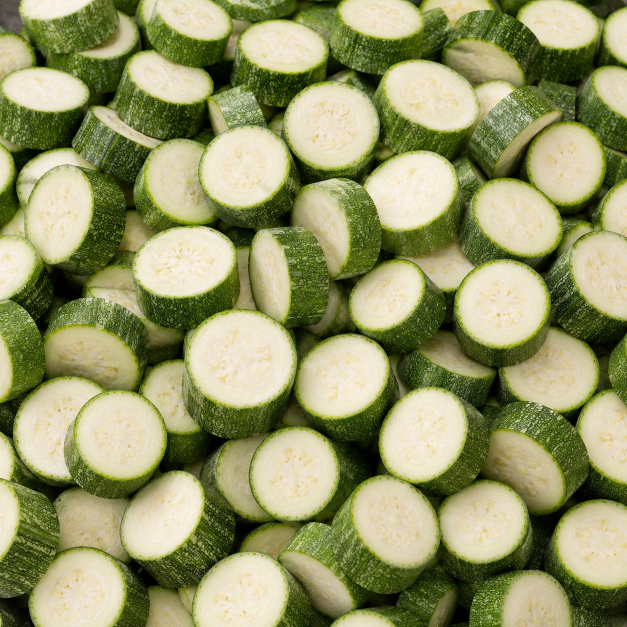 Baby Marrow Rounds — prepared vegetable selection