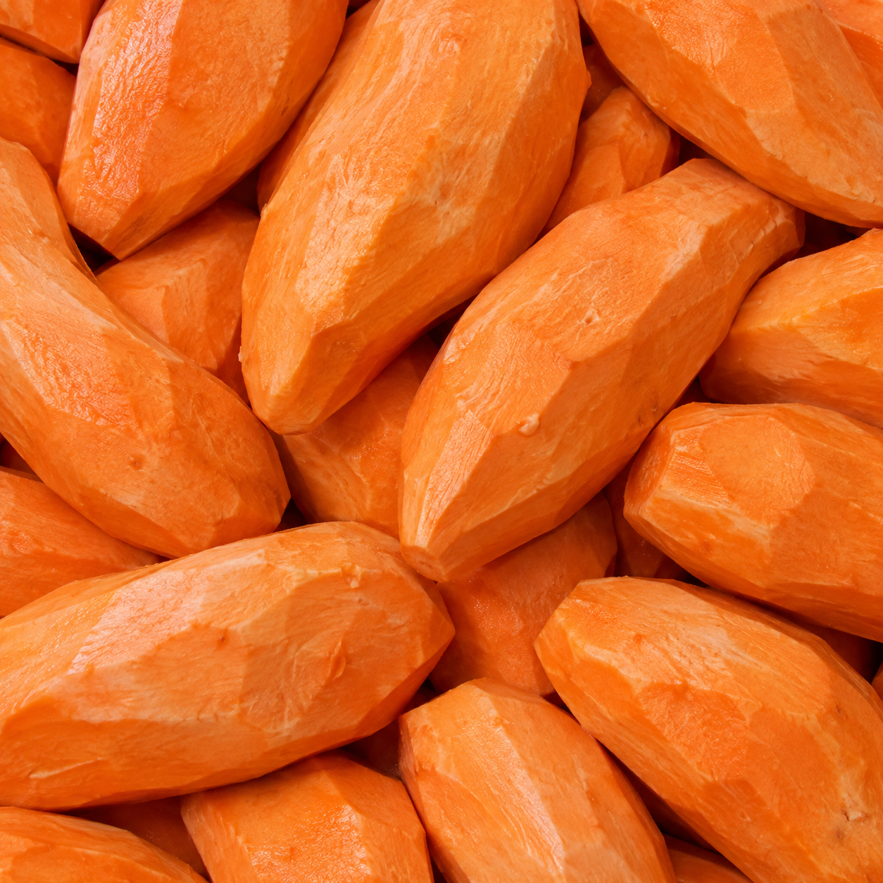 Sweet Potato Cleaned — prepared vegetable selection