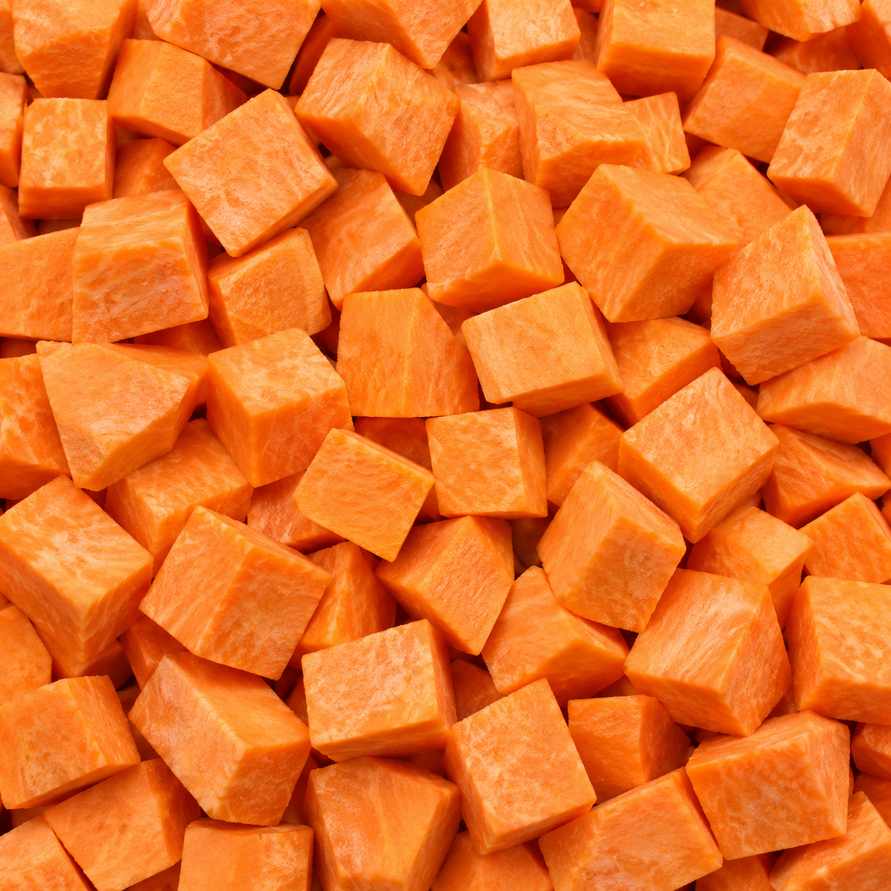 Sweet Potato Cubed — prepared vegetable selection