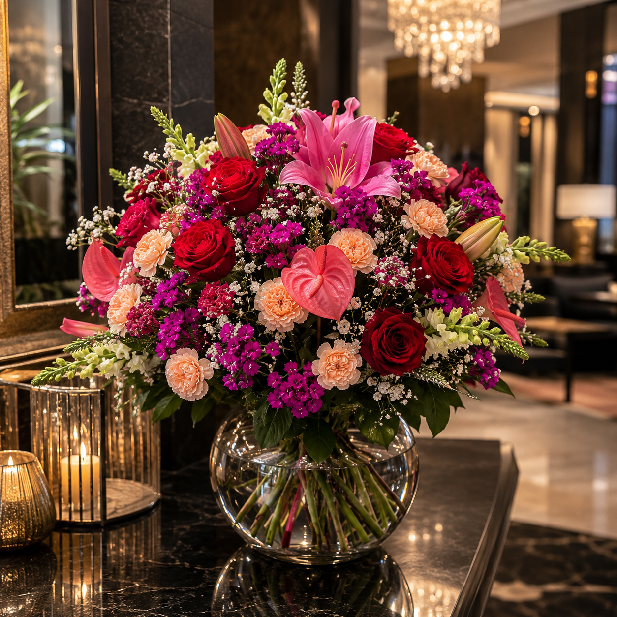 VA006_PinkRoseLilyAnthurium_Hotel